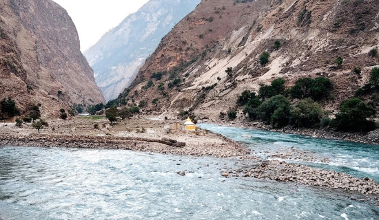 हुम्ला कर्णाली र मुगु कर्णालीको दोभान