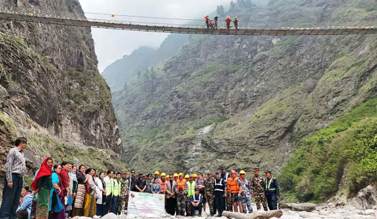 मर्स्याङ्दी नदीमा मनसुन विपद् उद्धार अभ्यास