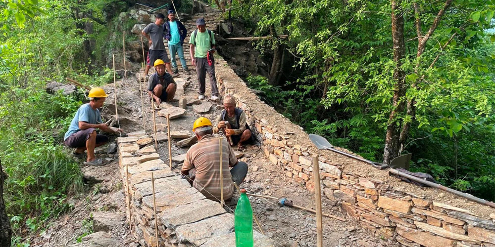 ‘ग्रेटर मुन्दुम’ पदमार्ग निर्माणले गति लिँदै