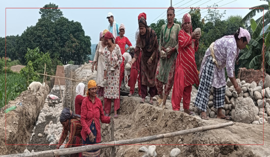 मेसिनरी वाल निर्माणमा आमाहरूको जोस