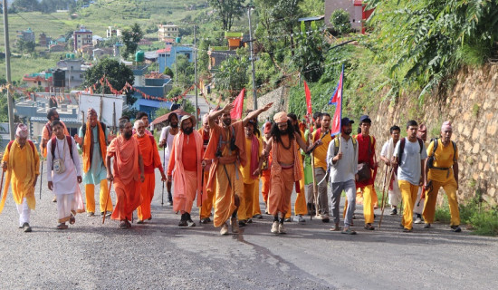 कालीगण्डकीको संरक्षणमा लागि पदयात्रा