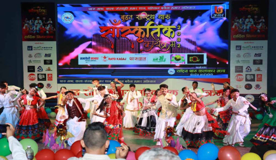 प्रज्ञा प्रतिष्ठानमा थारु कलाकारको मौलिक प्रस्तुति