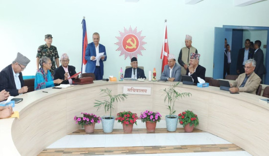एमाले सचिवालय बैठक च्यासलमा जारी