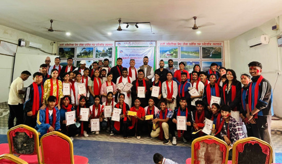 लुम्बिनी प्रदेश सरकारद्वारा खेलाडीलाई सम्मान