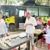 खानेपानीको धारा निर्माणका लागि श्रमदान