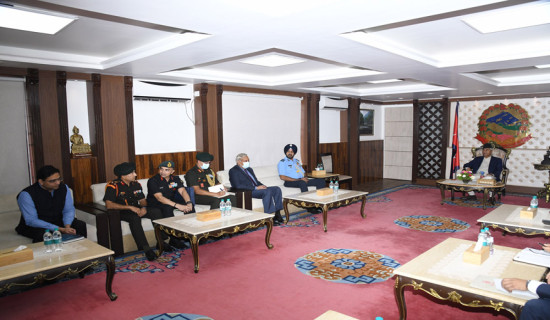 प्रधानमन्त्री देउवा र भारतको नेशनल डिफेन्स टोलीबीच भेट
