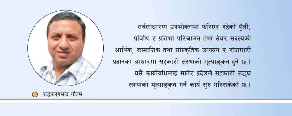 सहकारीको मूल्याङ्कन पद्धति