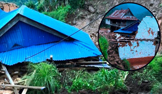 ताप्लेजुङमा पहिरोले घर पुरिँदा चार जना घाइते, एक गम्भीर