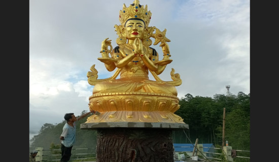 बक्रकुण्डमा च्याङ्गेसी बुद्धको प्रतिमा निर्माण
