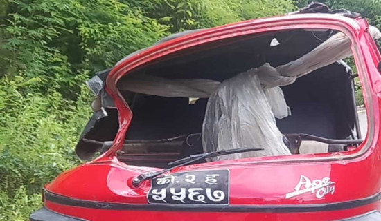 धनकुटामा अटो दुर्घटना हुँदा ६ जना घाइते