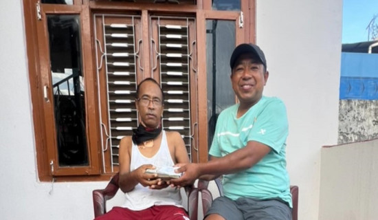 मिर्गौलापीडित बुढाथोकीलाई दुई लाख सहयोग