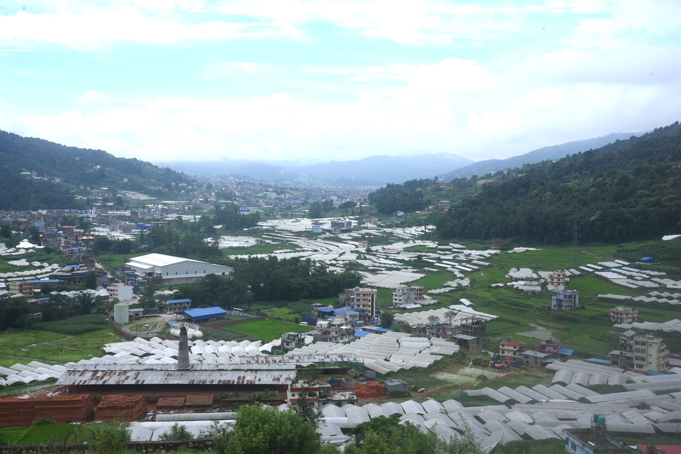 नाला उपत्यकादेखि बनेपासम्मको दृश्य