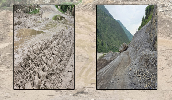 जयपृथ्वी राजमार्गको अवस्था दयनीय, वर्षातमा यात्रा गर्न सास्ती