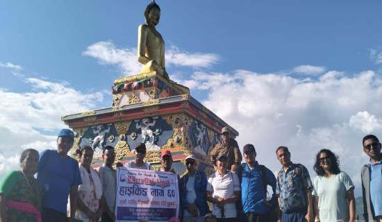 हाइकिङसँग जोडिँदै कालाबाङ घरेडी बुद्धउद्यान