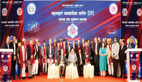 महत्त्वपूर्ण व्यावसायिक व्यक्ति सम्मानित