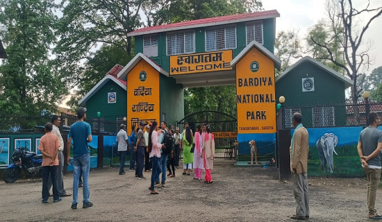 बर्दिया राष्ट्रिय निकुञ्जमा पर्यटकको सङ्ख्यामा वृद्धि