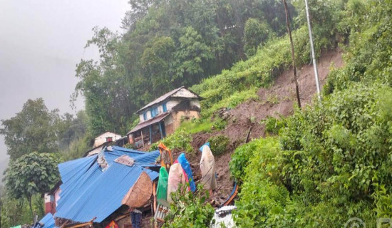पर्वतको लाङ्दी पहिरो : पुरिएका दम्पतीमध्ये श्रीमान् मृत फेला, श्रीमतीको खोजी जारी
