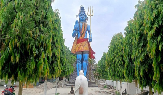 रौतहटमा ४५ फिट अग्लो महादेवको मूर्ति अनावरण