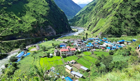 अस्थायी आवास निर्माणको काम जारी