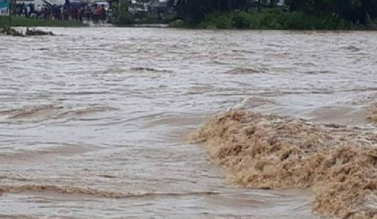 त्रियुगा गाईघाट र मोदी बेनी जलमापन केन्द्रमा जलसतह बढ्दो