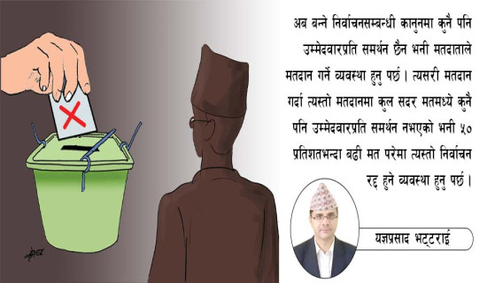 उम्मेदवार अस्वीकार गर्ने व्यवस्था