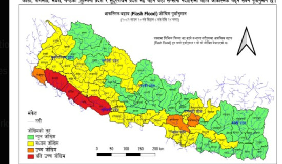 बबई नदीमा पानीको सतह बढ्दो, खतरा स्थानमा सशस्त्र परिचालन