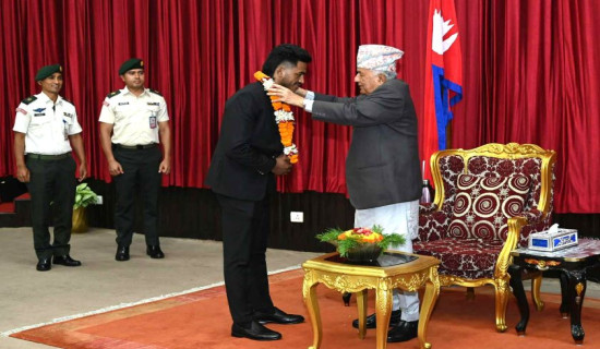 खेलाडीको भविष्य खेल क्षेत्रमा नै सुरक्षित गर्नुपर्छ : राष्ट्रपति पौडेल