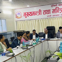 गृहमन्त्री खाणसँग दक्षिण कोरियाका राजदूत पार्क चोङ–सुकको शिष्टाचार भेट