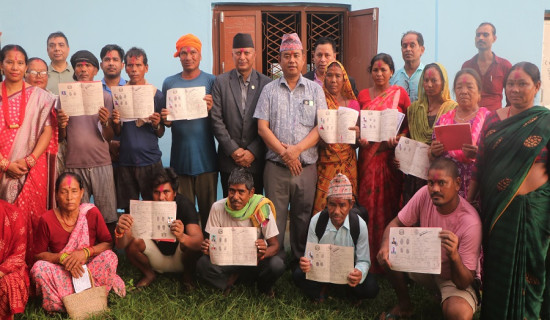 नापी भएको एक महिनामै लालपुर्जा