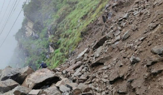 कर्णाली राजमार्गको मान्म–बिहानी खण्ड अवरुद्ध