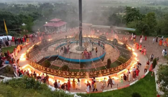धारपानीमा जारी श्रृङ्गारिक महाआरतीमा करोड दिप प्रज्ज्वलन हुने