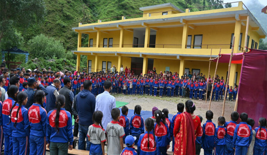 सवा एक करोड लागतमा विद्यालयको पक्की भवन निर्माण