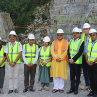 तनहुँ जलविद्युत आयोजनाको मुख्यमन्त्री पाण्डेद्वारा निरीक्षण