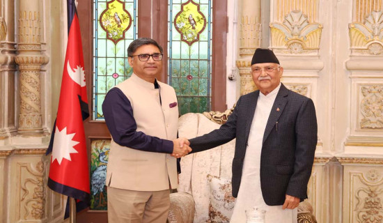 प्रधानमन्त्रीसँग भारतीय विदेश सचिवको भेट