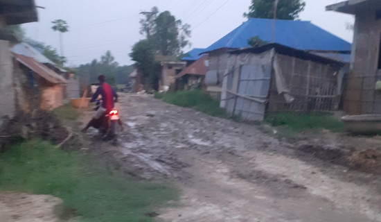 सडक निर्माण नहुँदा जोखिमयुक्त यात्रा गर्न बाध्य स्थानीय