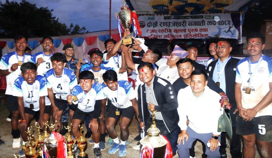 पाल्पा भलिबल सङ्घले जित्यो दोस्रो रणउजिरेश्वरी भगवती कप