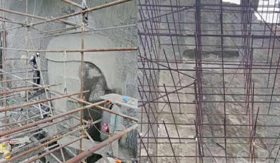 पाँचपोखरी थाङ्पालमा ८४ फिट अग्लो बुद्धको प्रतिमा