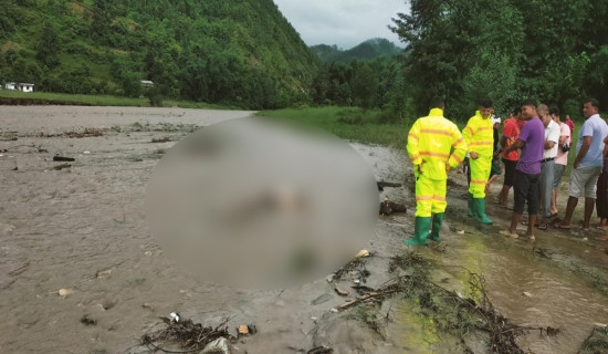 खोलाले बगाएको अवस्थामा एक जनाको शव फेला