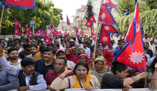काठमाडौंमा कवाड व्यवसायीहरूको प्रदर्शन