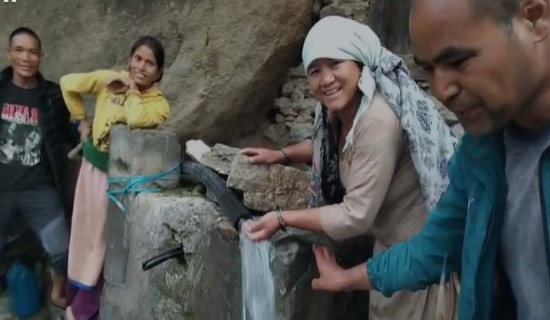 खानेपानी आएपछि स्थानीय हर्षित
