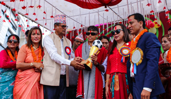 नेपाली महिला फुटबलकी कप्तान सावित्रा ‘साम्बा’ भण्डारी सम्मानित
