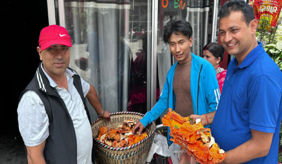 बेनी बजारमा रातो च्याउको माग उच्च