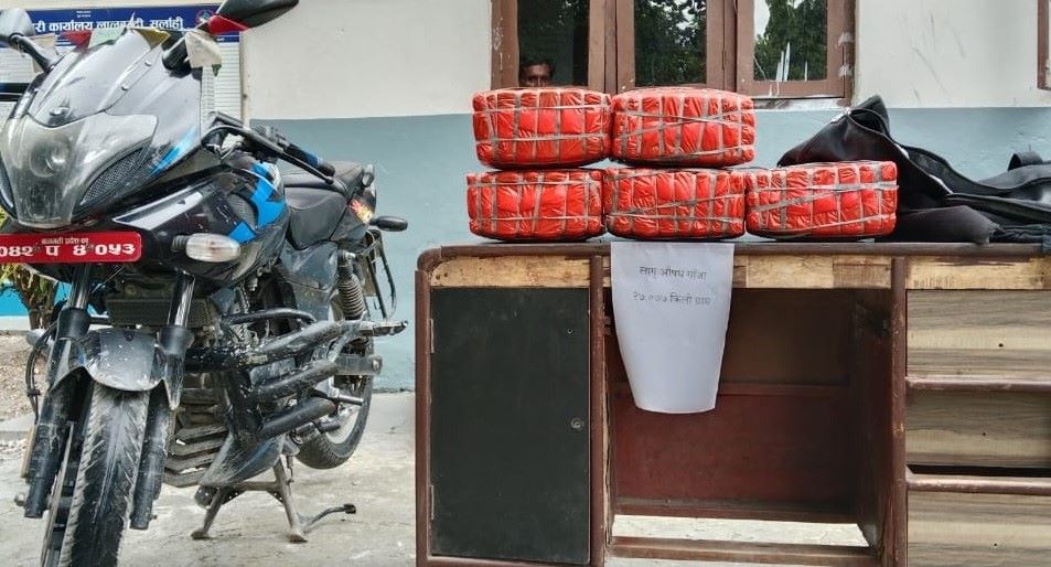 सत्ताइस किलो गाँजासहित युवक पक्राउ