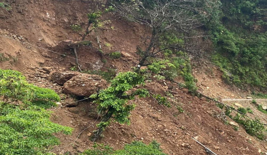 पहिरोले ग्रामीण सडक अवरुद्ध