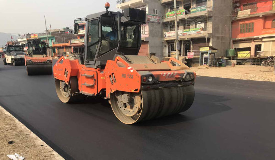 मुग्लिन–पोखरा सडक विस्तारः पश्चिम खण्डमा ५७ प्रतिशत भौतिक प्रगति