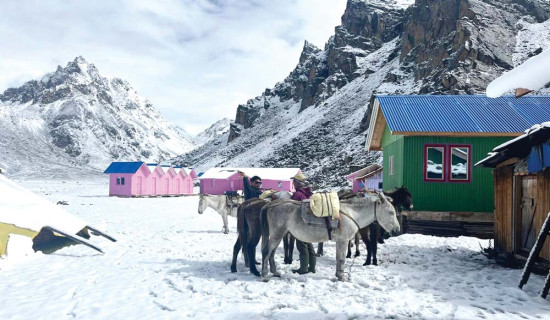 कञ्चनजङ्घा क्षेत्रमा भदौमै हिमपात