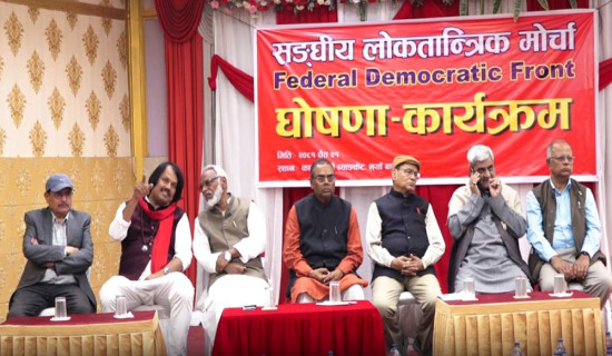 संविधानभित्रै समाधान खोज्न लोकतान्त्रिक मोर्चाको आग्रह