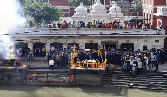 आन्दोलनमा ज्यान गुमाएकाको अन्त्येष्टि