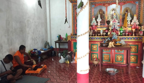 विधिपूर्वक स्थापना गरियो बुद्धको मूर्ति
