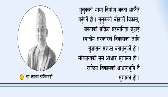 विकासको आधार सुशासन